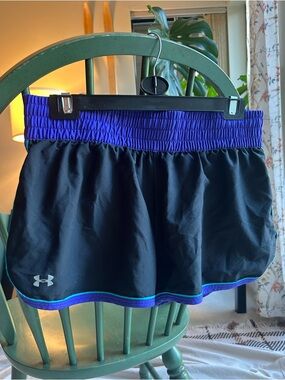 Under Armour Black Athletic Short with Purple Waistband